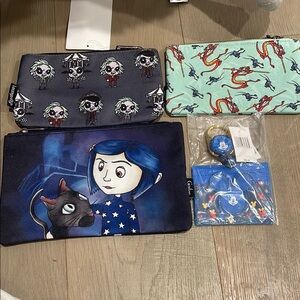 Loungefly Coraline and Dragon Print Kids Accessory Bags